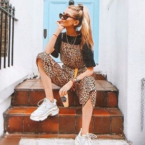 SOLD TOPSHOP leopard jumpsuit